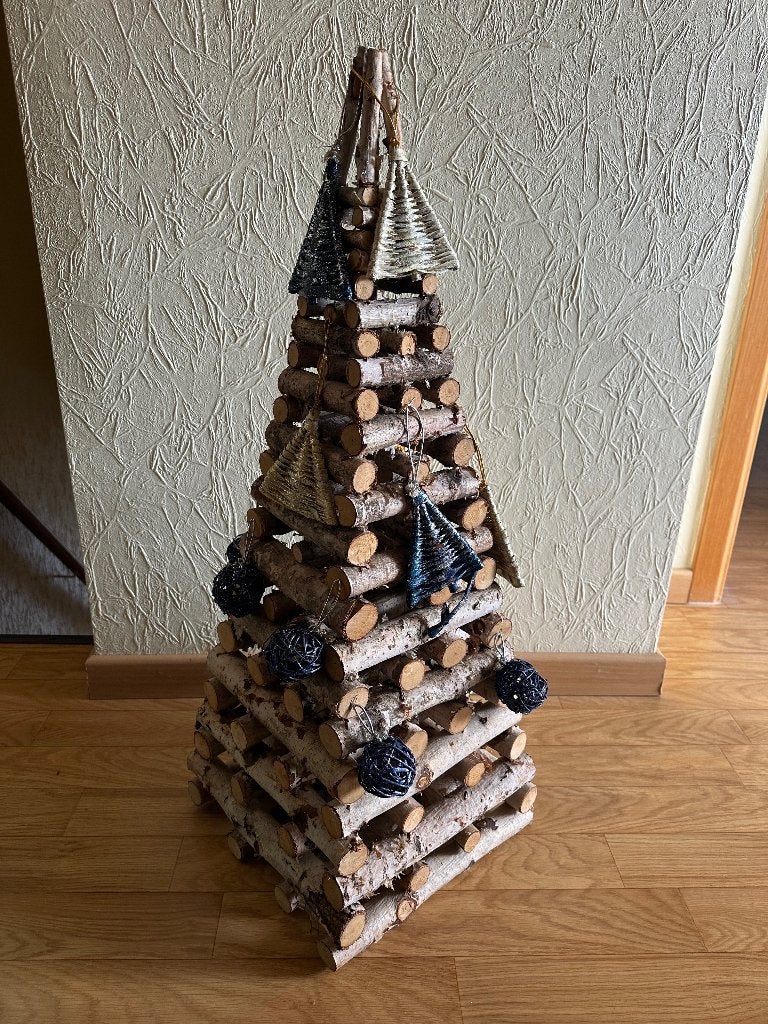 Kerstboom hout decoratief 80 cm, Ophalen, Zo goed als nieuw