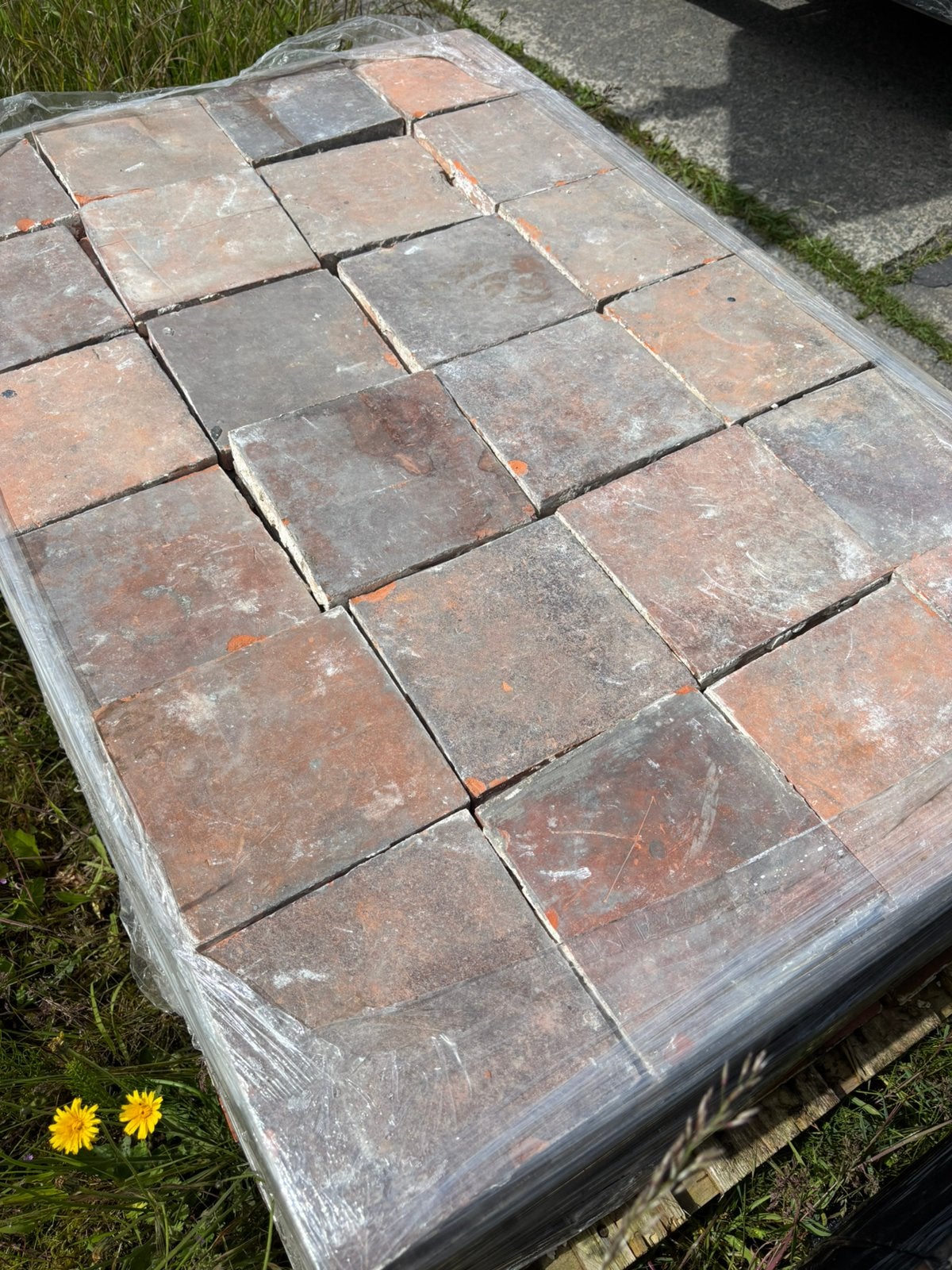 Lot antieke terracotta tegels Voor info BELLEN 0474220705, Ophalen