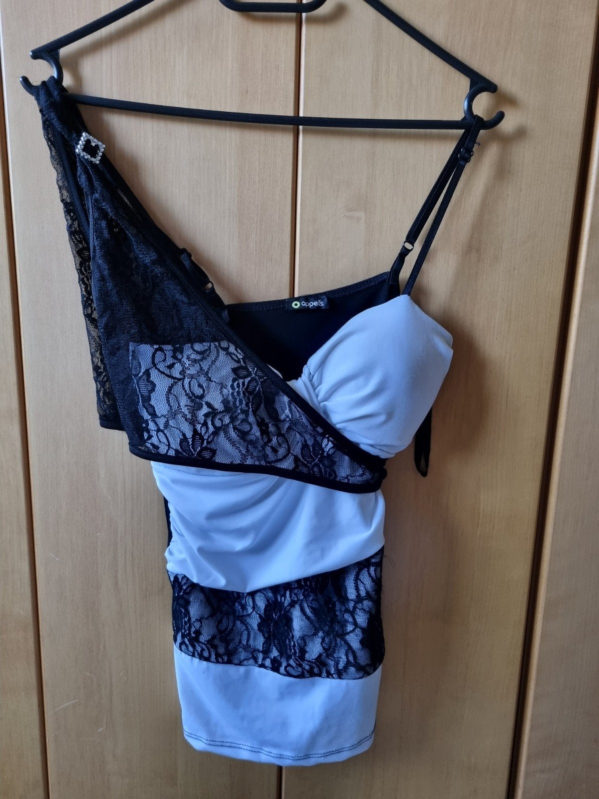 zwart wit met kanten topje van Appels maat M, Kleding | Dames, Ophalen, Maat 38/40 (M), Wit