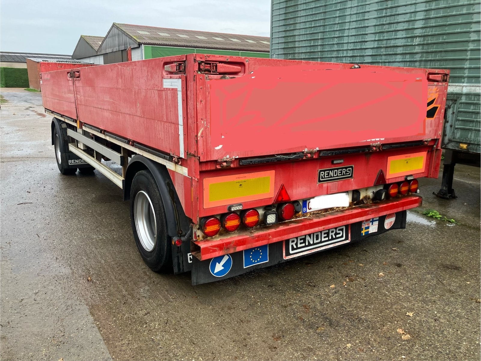 Schamel aanhangwagen vrachtwagen tractor, Ophalen, Akkerbouw, Transport
