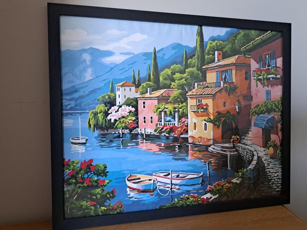 Schilderij Italiaans landschap, Antiek en Kunst, Ophalen