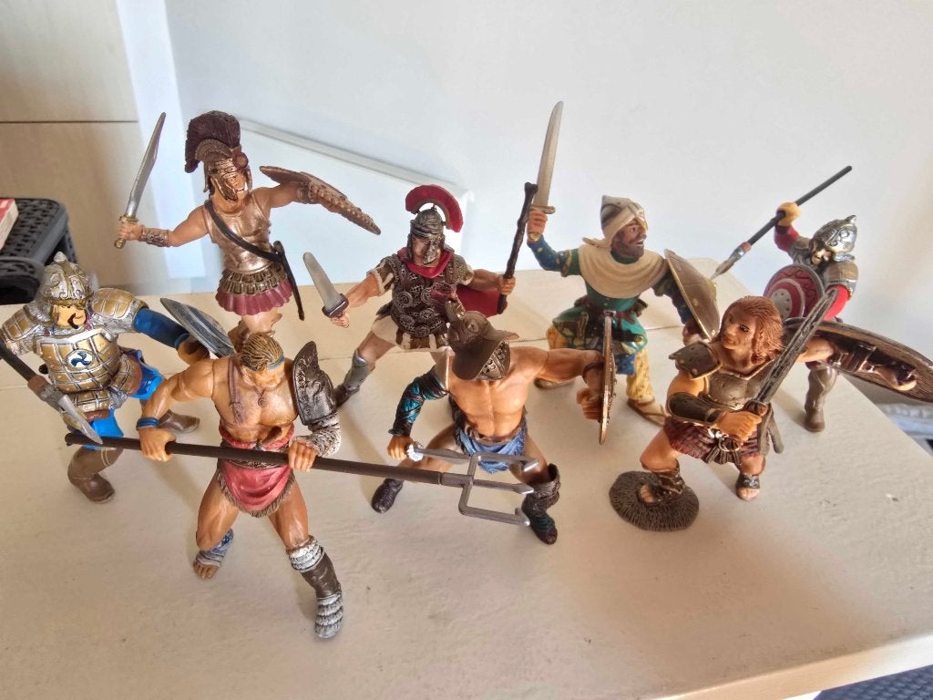 Schleich / Papo - Gladiators & Fighters lot van x8, Verzamelen, Poppetjes en Figuurtjes, Zo goed als nieuw, Ophalen of Verzenden