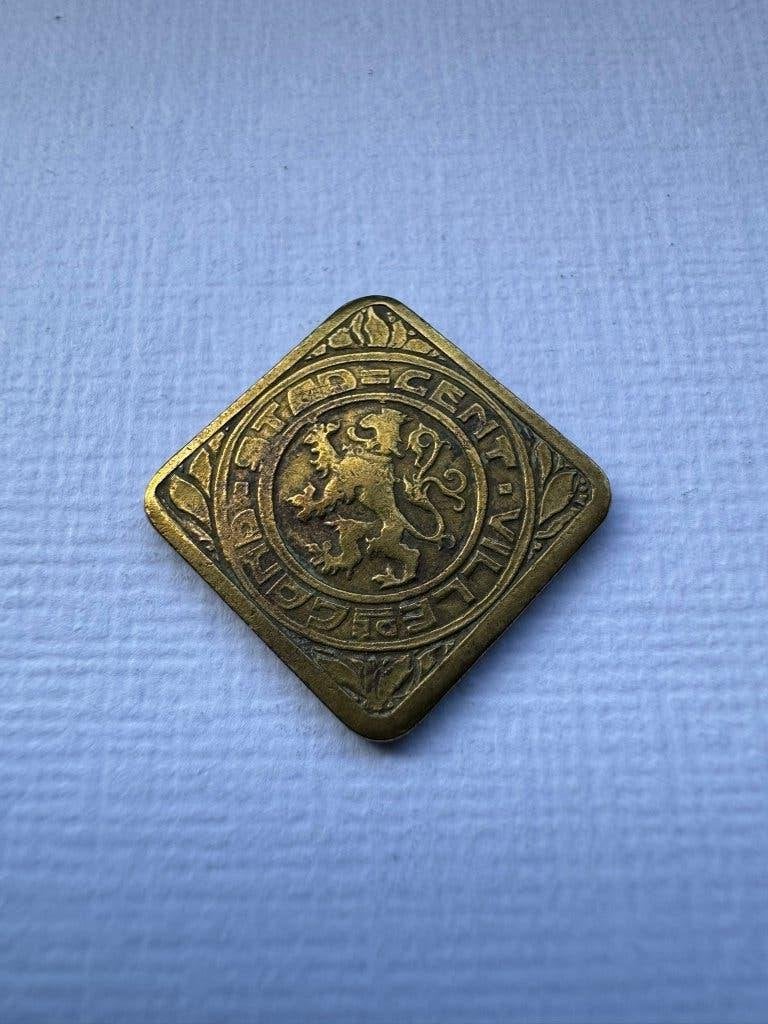 België - 50 centimes 1915 (Gent, Duitse bezetting, zeldzaam), Postzegels en Munten, Munten | België, Ophalen of Verzenden, Overig
