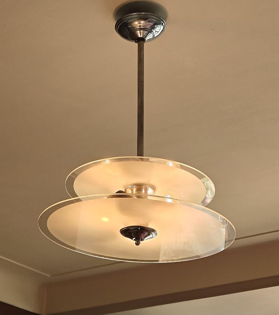 Art Deco hanglamp, Stijl Bauhaus, jaren 30, Ophalen