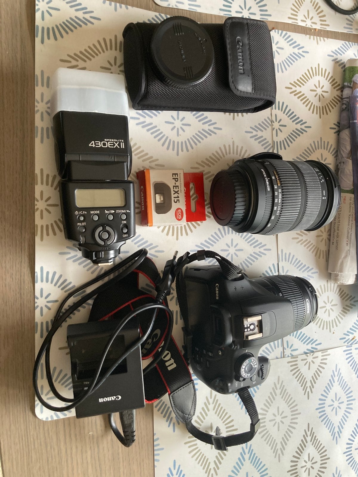 Canon Camera EOS1200D met toebehoren, Ophalen, Canon, Canon, Externe flitser