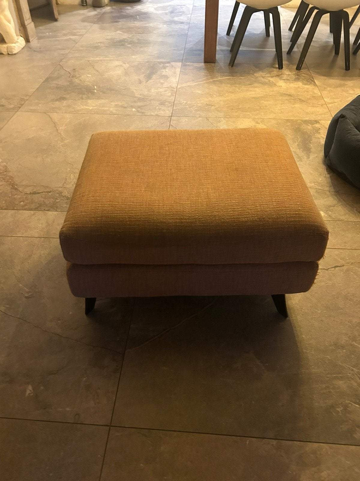 Beige poef, Maison & Meubles, Enlèvement, Utilisé