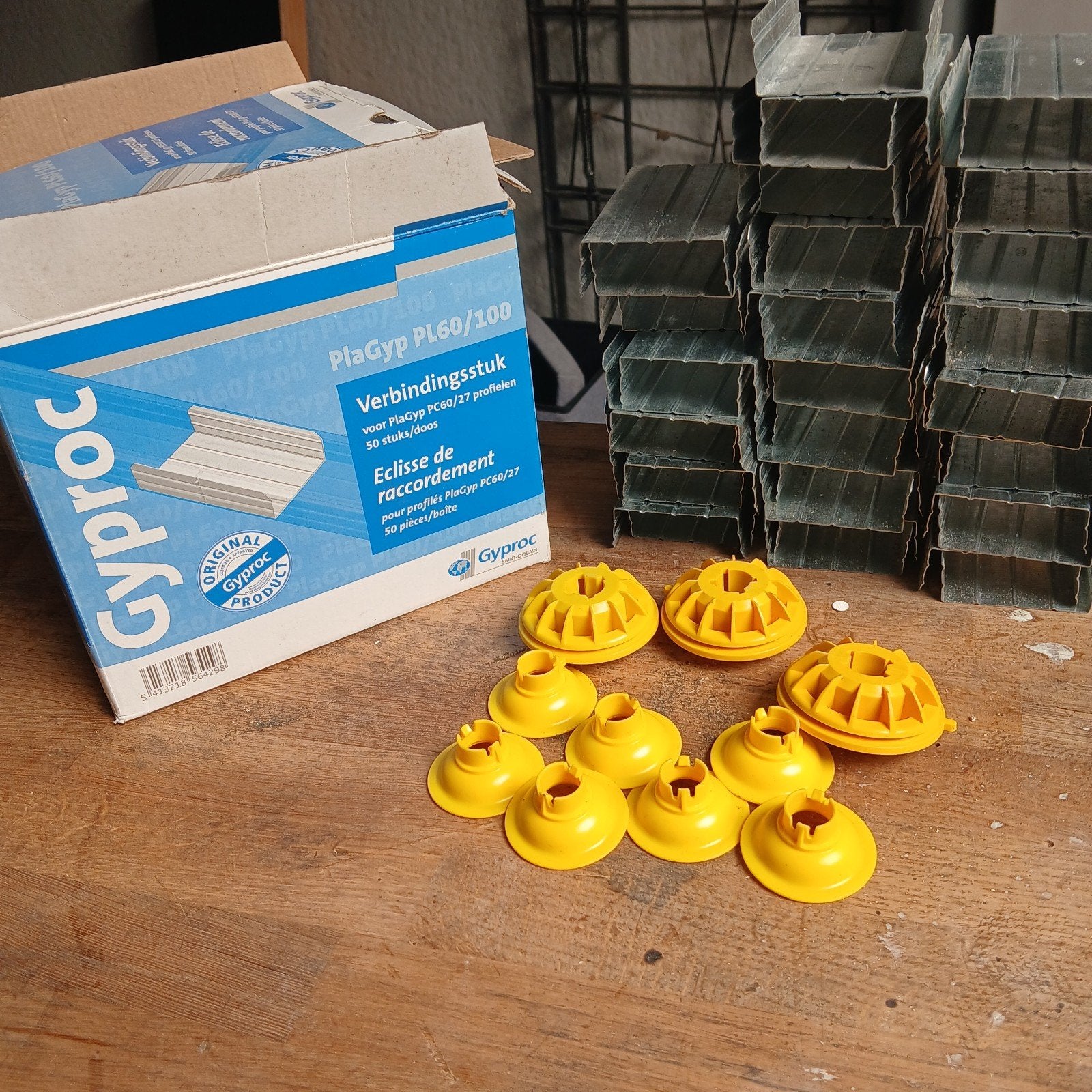 gyproc verbindingsstuken platypus pl60/100 45stuks 20€, Enlèvement, Neuf
