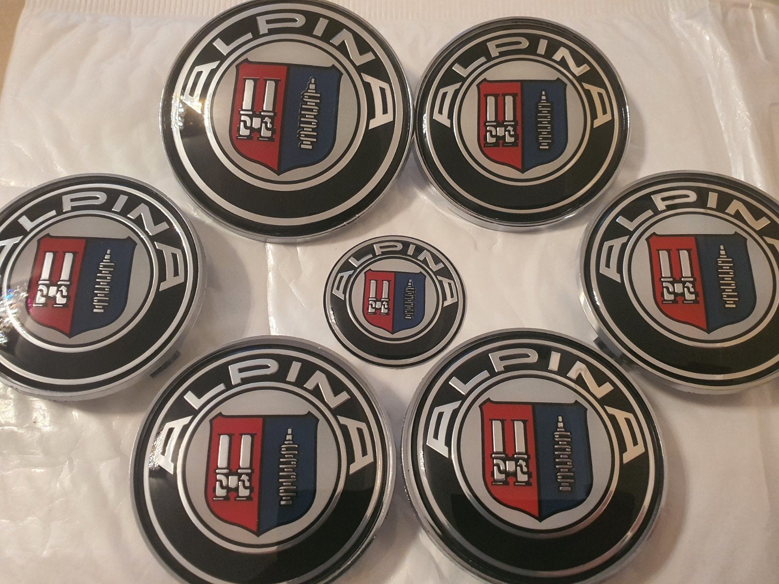 Ensemble de 7 emblèmes logotypés Bmw Alpina, Enlèvement ou Envoi, Neuf, BMW