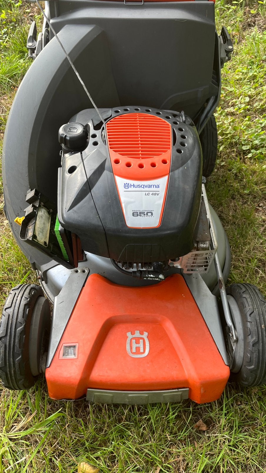 Husqvarna TOP grasmachine, Tuin en Terras, Ophalen, Zo goed als nieuw, Opvangbak