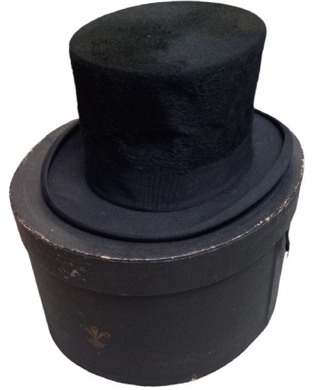 Francy-Tailor hoge hoed. zwarte kleur, fluweel, B, Francy-Tailor, Hoed, B