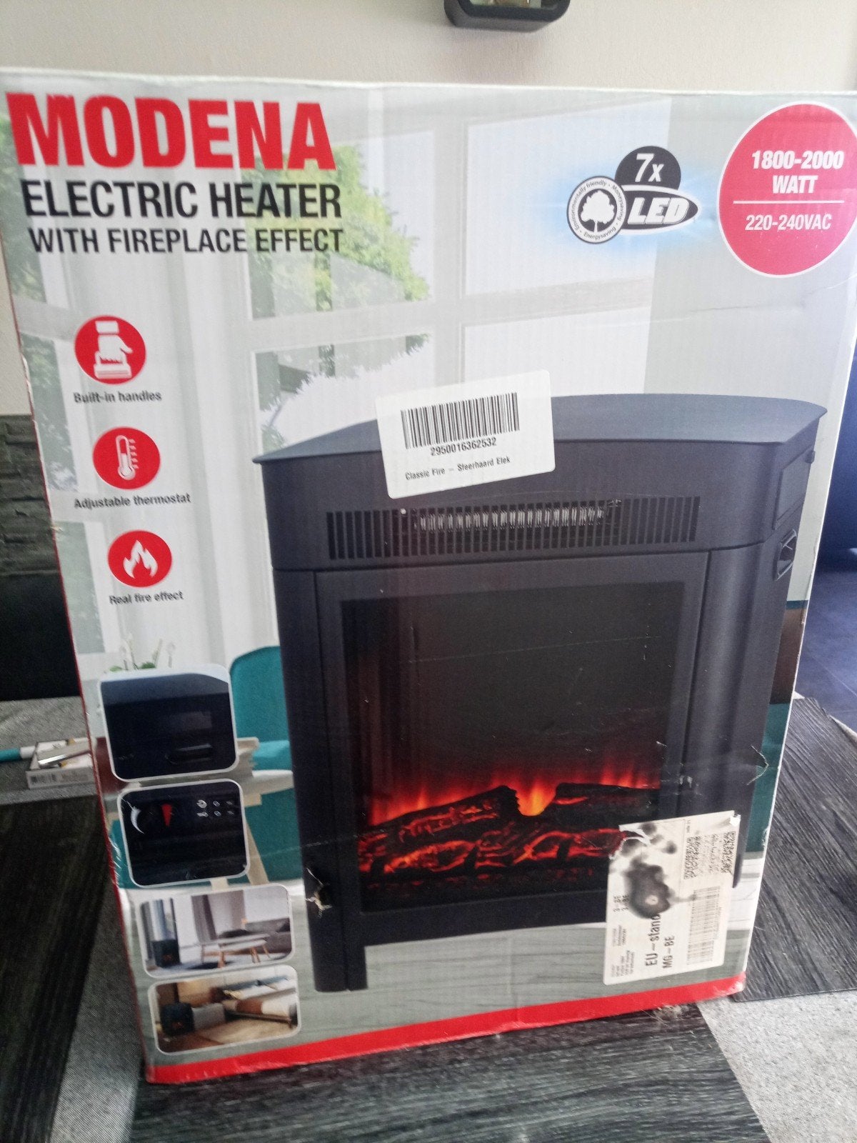 Elektrische haard, Ophalen