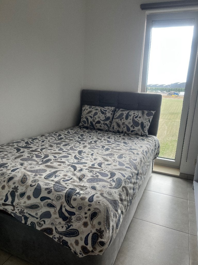 Lit 1,40m, Maison & Meubles, Gris, Enlèvement, Comme neuf, Une personne