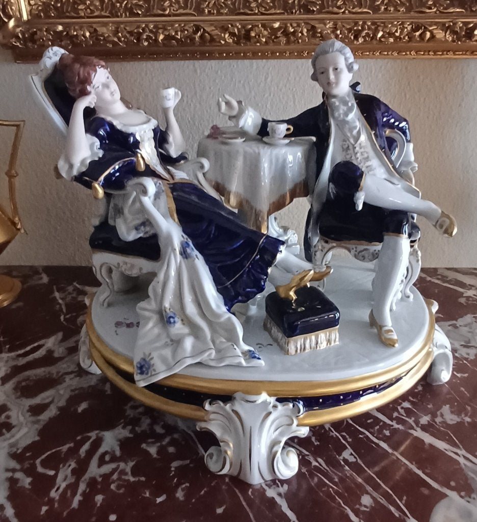 Royal Dux Bohemia – grote porseleinen figurengroep, Antiquités & Art, Antiquités | Porcelaine, Enlèvement