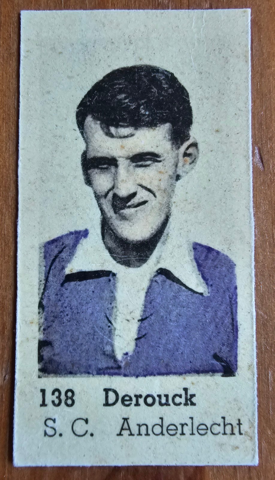 1973 #138 Derouck (pré panini) Anderlecht Chromo Football !, Enlèvement ou Envoi, Comme neuf, Image