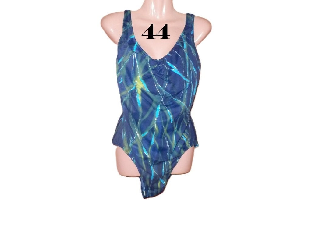 (56)- maillot t.44 bleu argenté, Kleding | Dames, Ophalen of Verzenden, Zo goed als nieuw, Blauw, Badpak