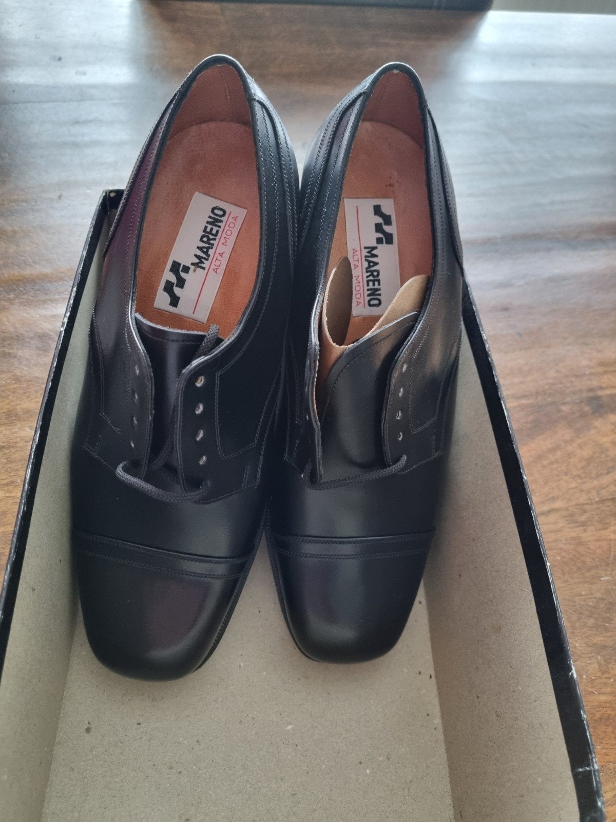 ​Chaussures de ville en cuir noir Mareno  Pointure 39, Vêtements | Hommes, Enlèvement ou Envoi, Noir