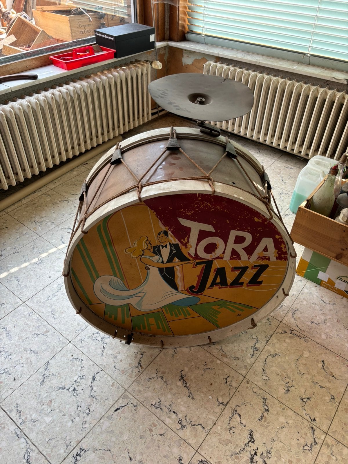 Retro drumstel, Musique & Instruments, Batteries & Percussions, Enlèvement, Comme neuf