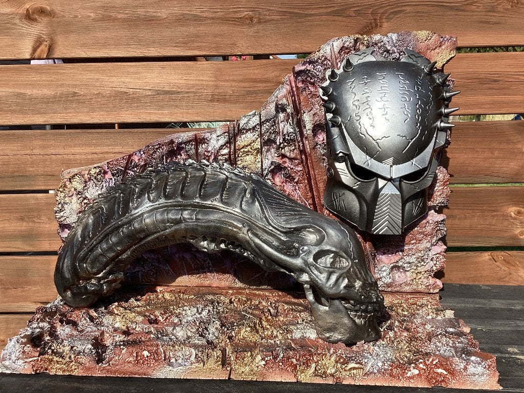 Uniek custom Alien vs predator trophy wall, Collections, Cinéma & Télévision, Enlèvement