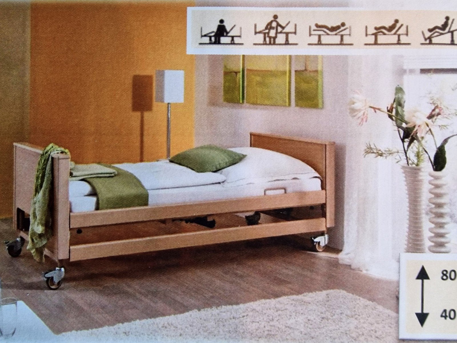 Elektrisch verstelbaar bed., Enlèvement, Comme neuf, Une personne, Réglable
