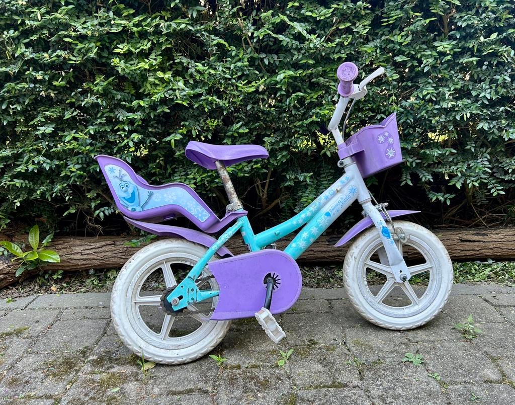 Velo fille 12” 30cm, Frein sur jante, Stabilisateurs, Enlèvement, Utilisé