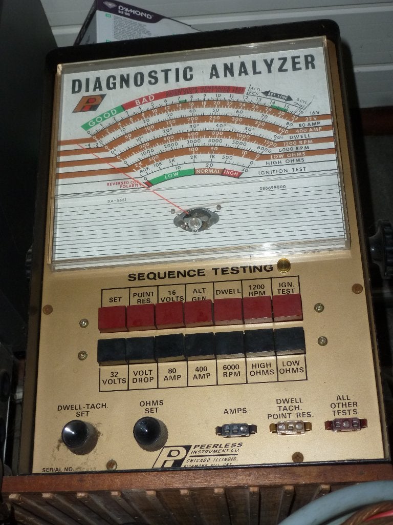 peerless diagnostic analyzer vintage auto's model AA-17, Ophalen, Gebruikt
