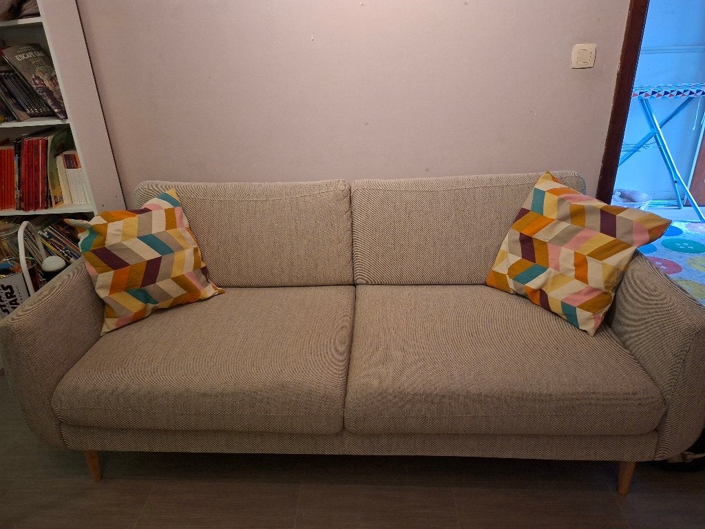Zetel, Huis en Inrichting, Ophalen, Hout, Zo goed als nieuw, 75 tot 100 cm