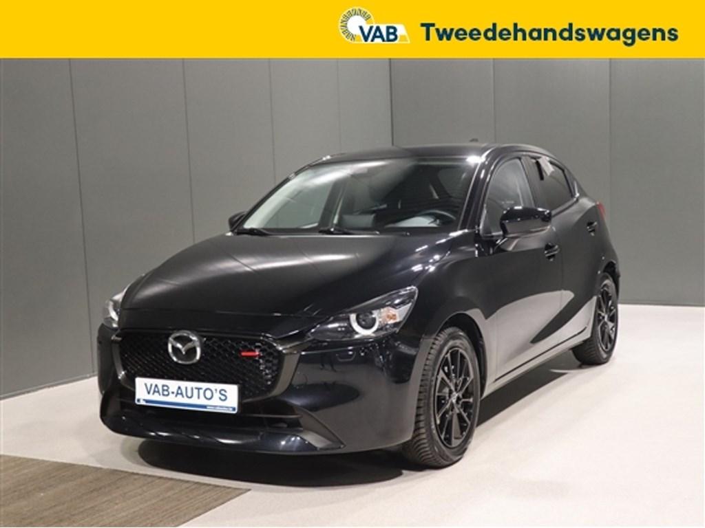 Mazda 2   1.5L E-SKYACTIV G HOMURA, https://public.car-pass.be/vhr/65b2d7e6-2763-4dd0-9a26-e138ff1f85b7, Zwart, Bedrijf, 66 kW