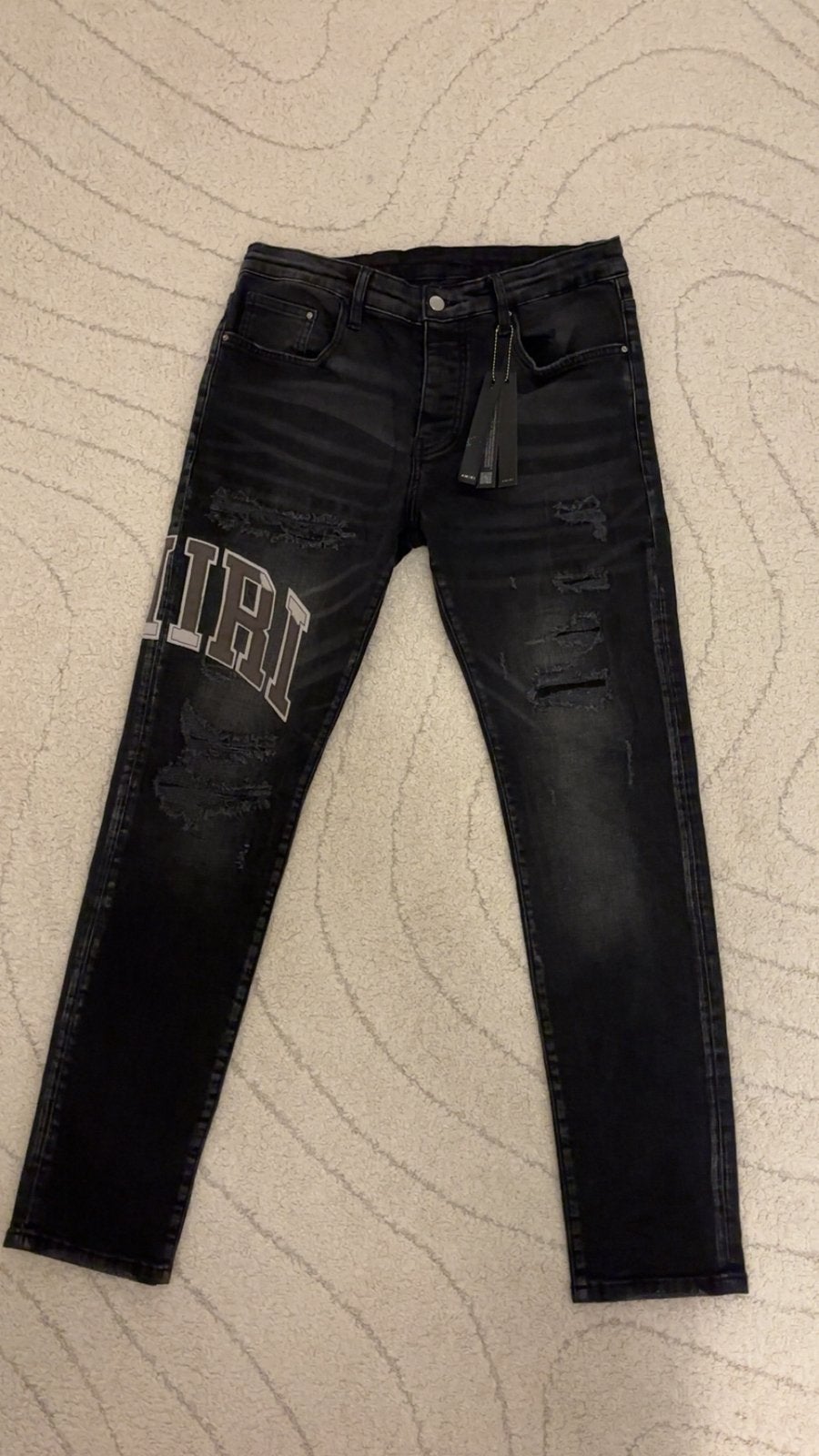 Designer slim fit jeans Amiri, Vêtements | Hommes, Enlèvement ou Envoi, Neuf, Noir, W33 - W34 (confection 48/50)