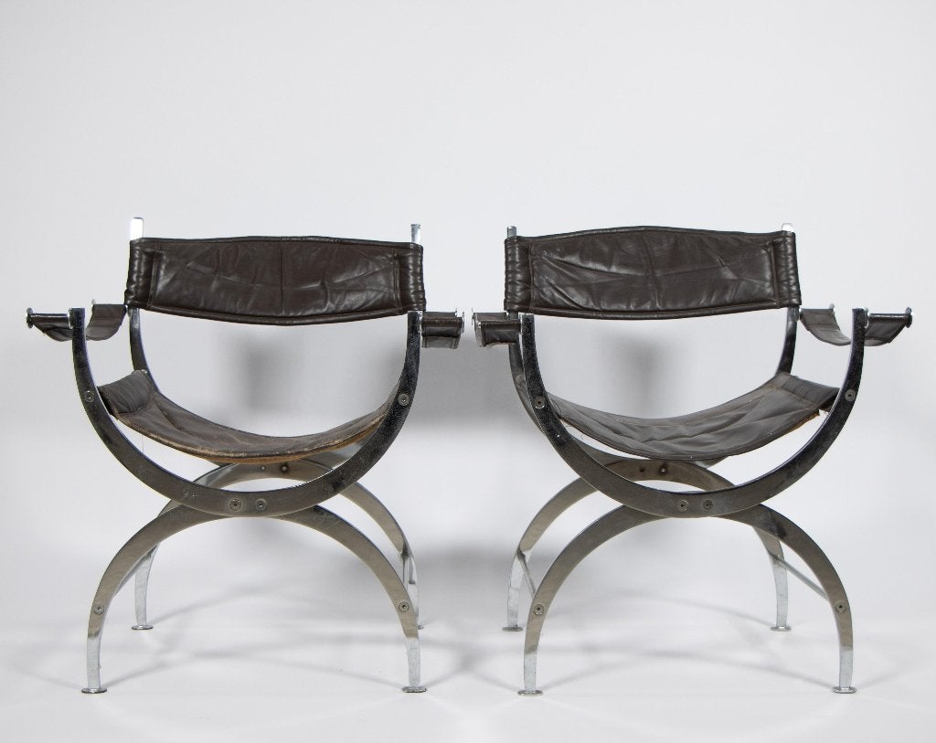 Paar vintage stoelen jaren 70, Ophalen
