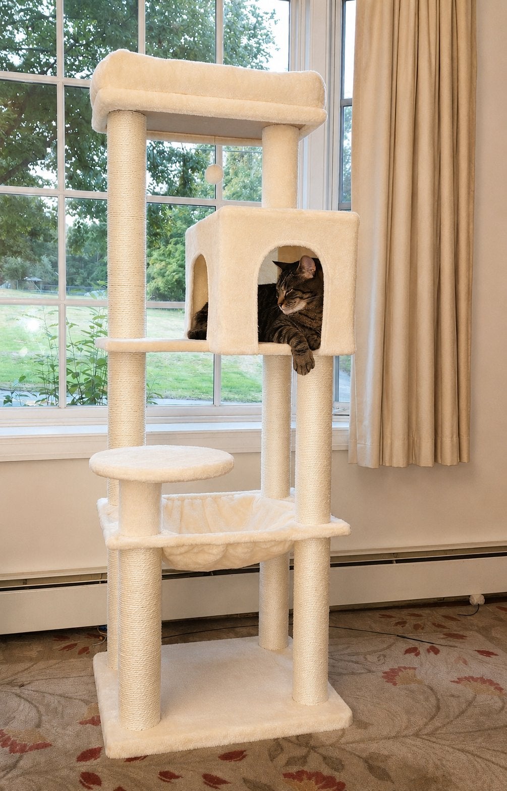 Nieuwe kattenkrabpaal 147cm XXL ligbed, kattenhuis & hangmat, Dieren en Toebehoren, Ophalen of Verzenden, Zo goed als nieuw, Krabpaal