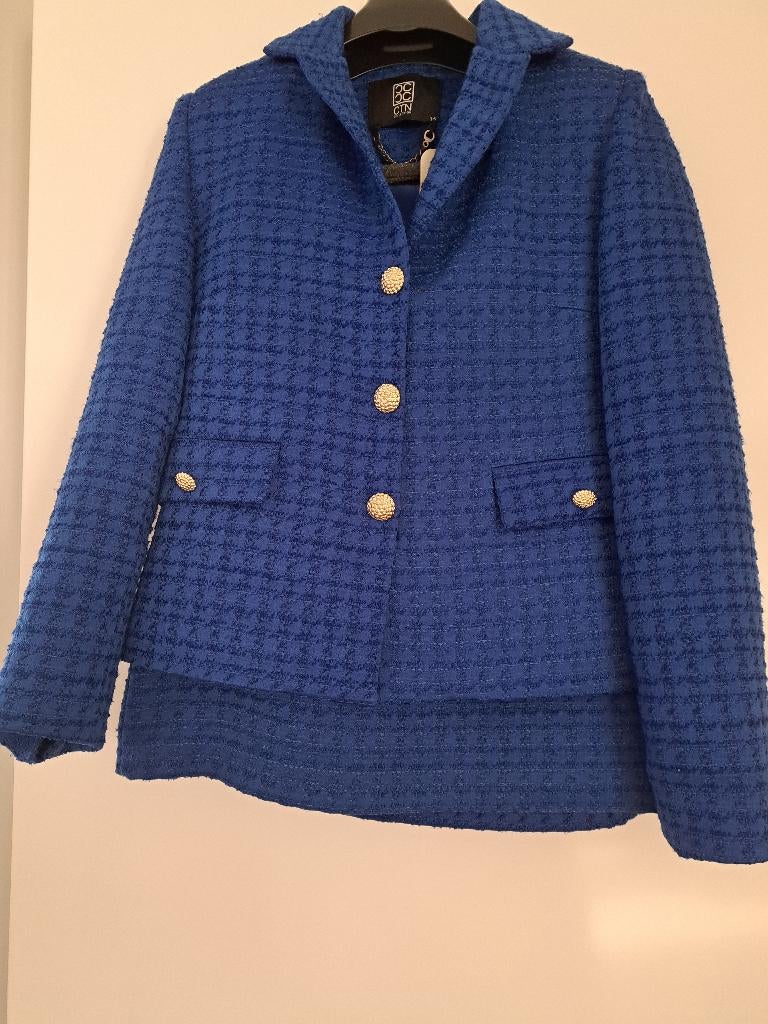 Mooi mantelpakje CTN maat 36, Kleding | Dames, Ophalen, Kostuum of Pak, CTN, Blauw