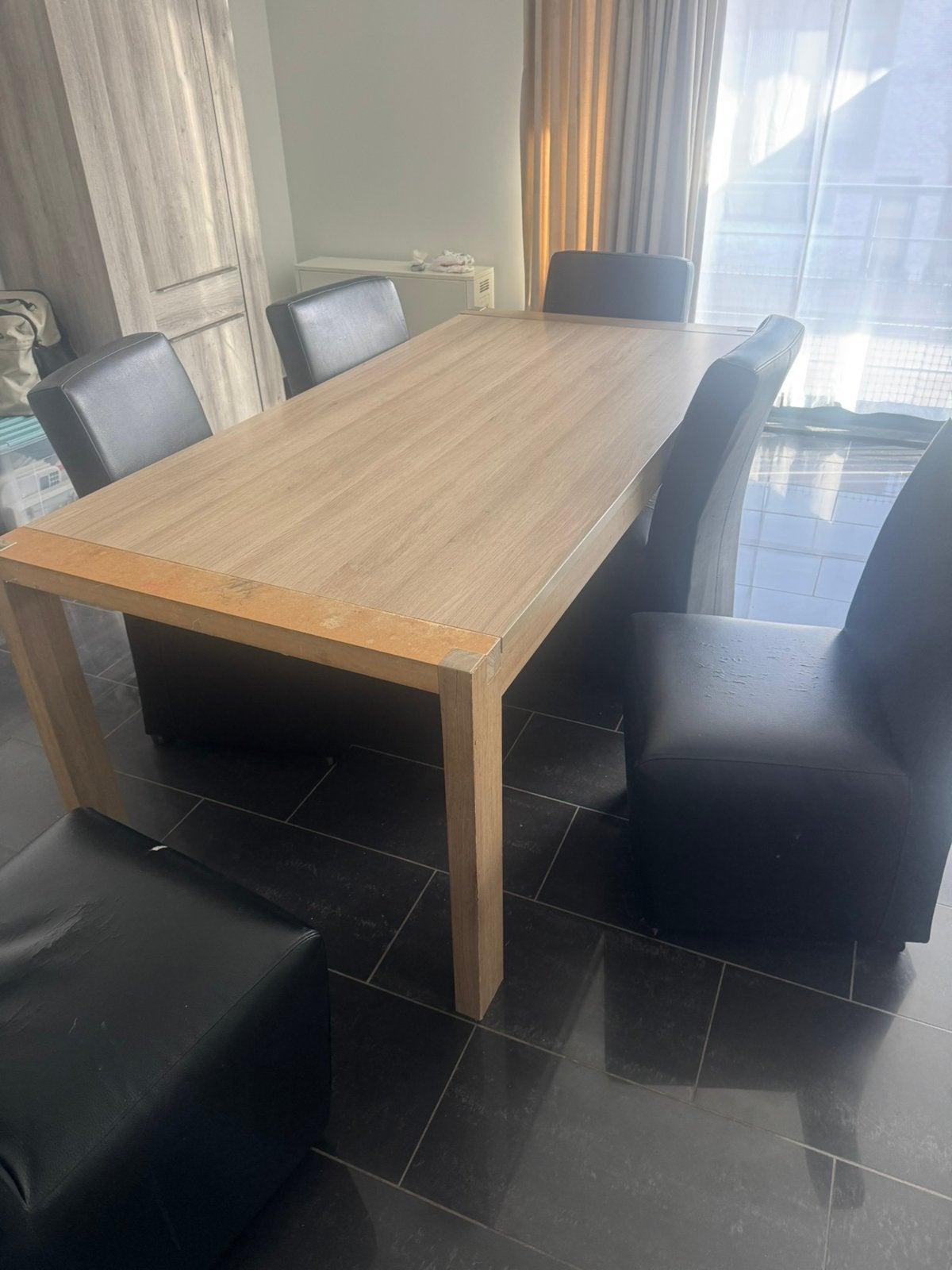 Tafel met 6 stoelen gratis, Ophalen, Gebruikt