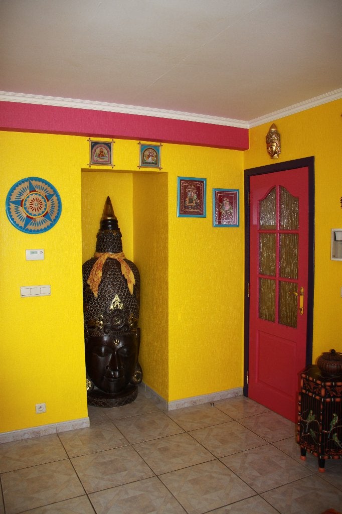 GIGANTESQUE TETE DE BOUDDHA SCULTE EN BOIS 190 CM DE HAUT, Huis en Inrichting, Woonaccessoires | Boeddhabeelden, Ophalen, Zo goed als nieuw