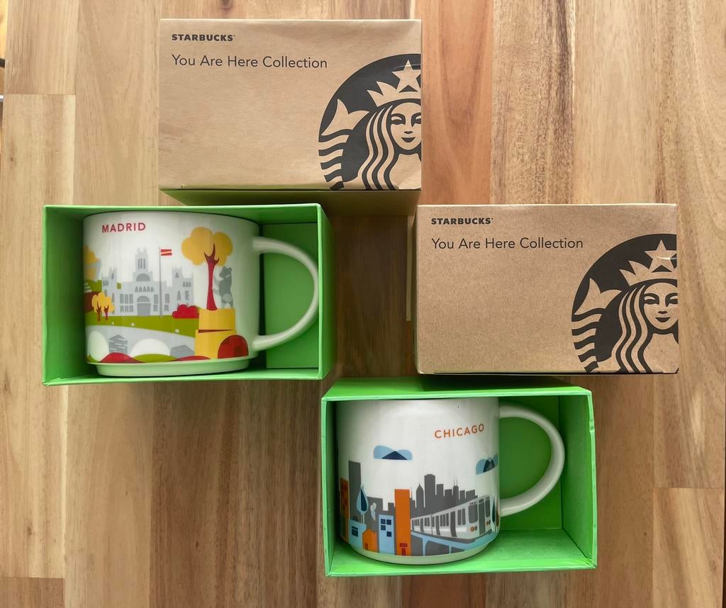 Starbucks mokken You Are Here collection Chicago en Madrid, Neuf, Enlèvement ou Envoi, Céramique, Autres styles