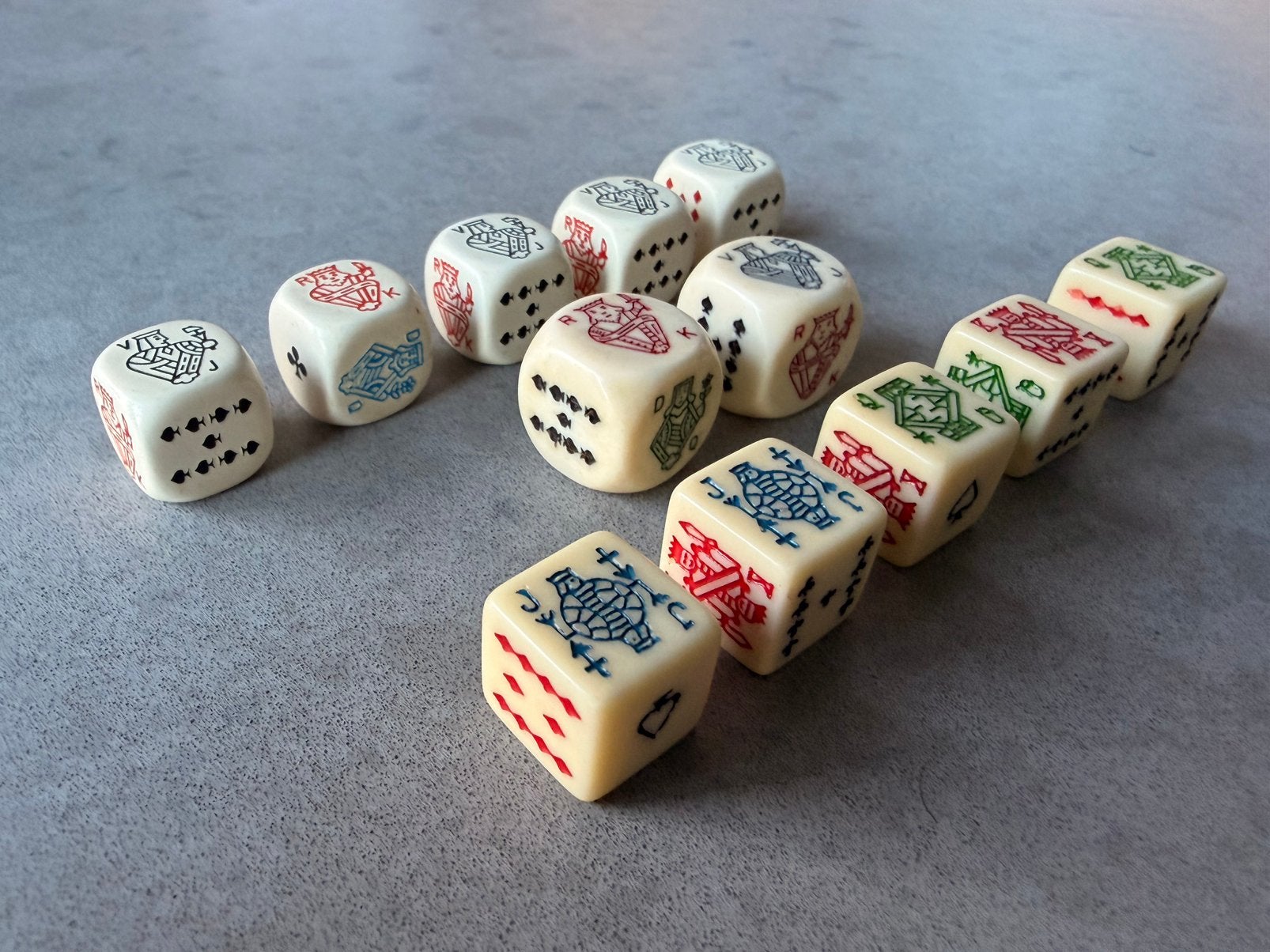 Vintage Franse ivoor Poker d’As-dobbelstenen, Enlèvement ou Envoi