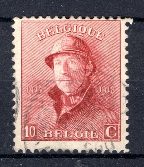 168 gestempeld 1919 - Koning Albert 1 met Helm, Verzenden, Gestempeld, Gestempeld