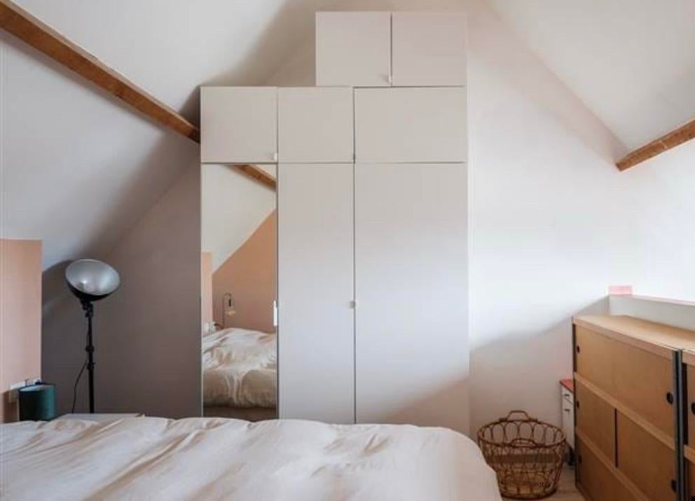 Kleerkast PAX wit - met spiegeldeur, Huis en Inrichting, Slaapkamer | Bedden, Ophalen, Zo goed als nieuw, Wit