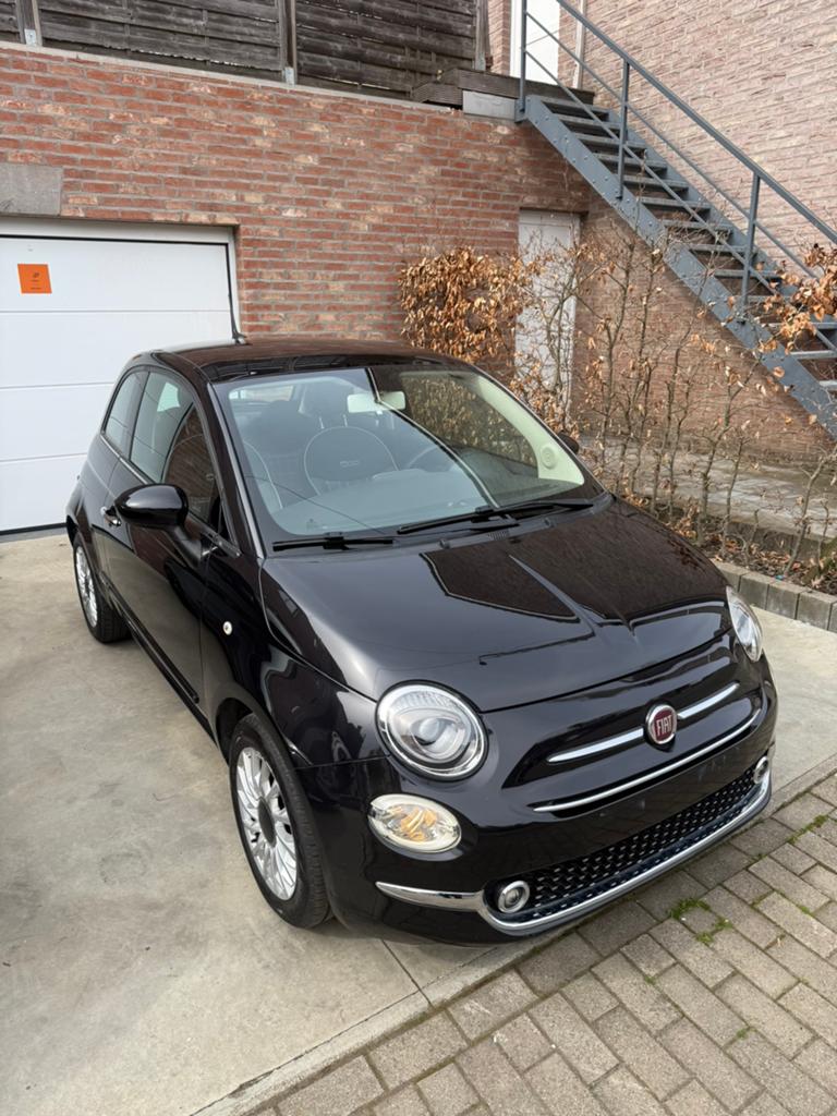 Fiat 500 1.2 benzine, Auto's, Fiat, Bedrijf, Te koop, Benzine, Euro 6, Stadsauto, 3 deurs, Handgeschakeld, Zwart, Grijs, Stof