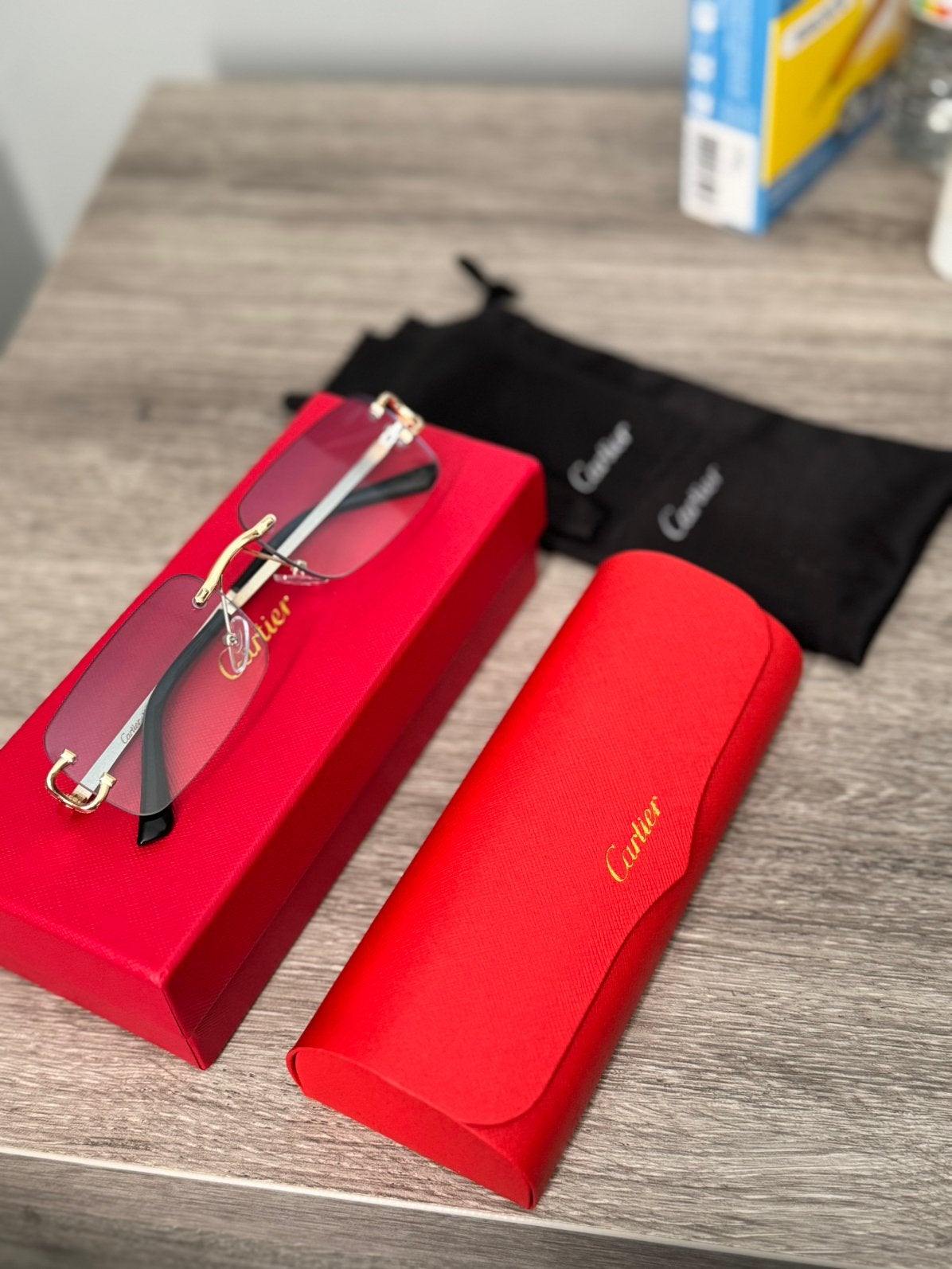 Lunettes de soleil Cartier, Enlèvement, Comme neuf, Bleu, Lunettes