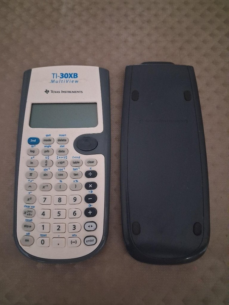 rekenmachine Ti 30xb, Ophalen, Gebruikt