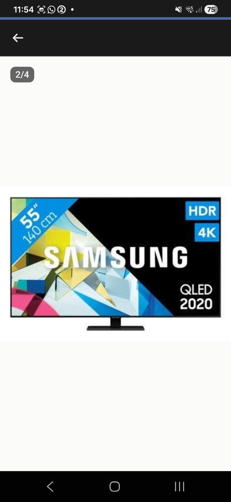 smart tv qled Samsung 55 inch q80t, Ophalen, Gebruikt