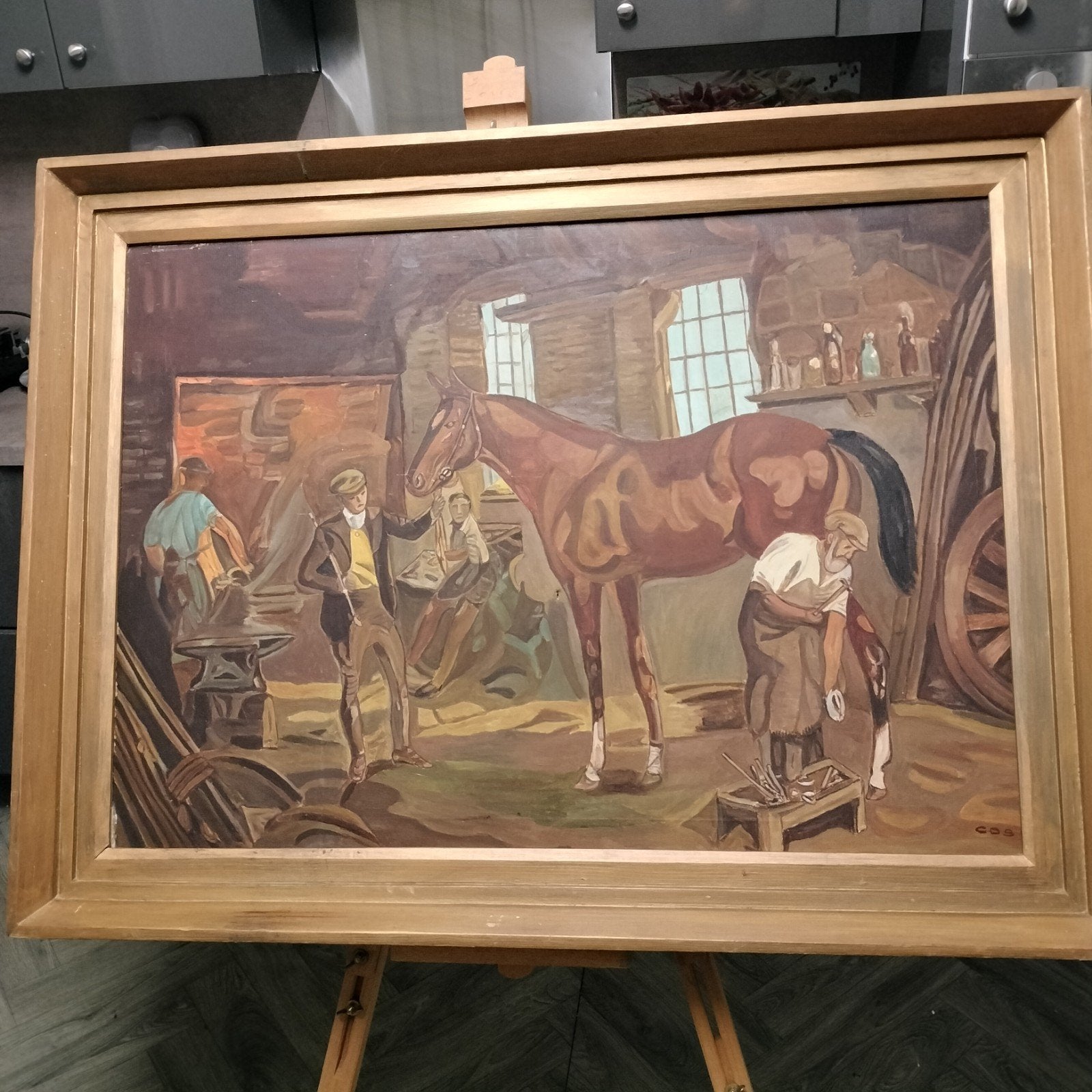 grand tableau, Ophalen, Olieverf, Doek