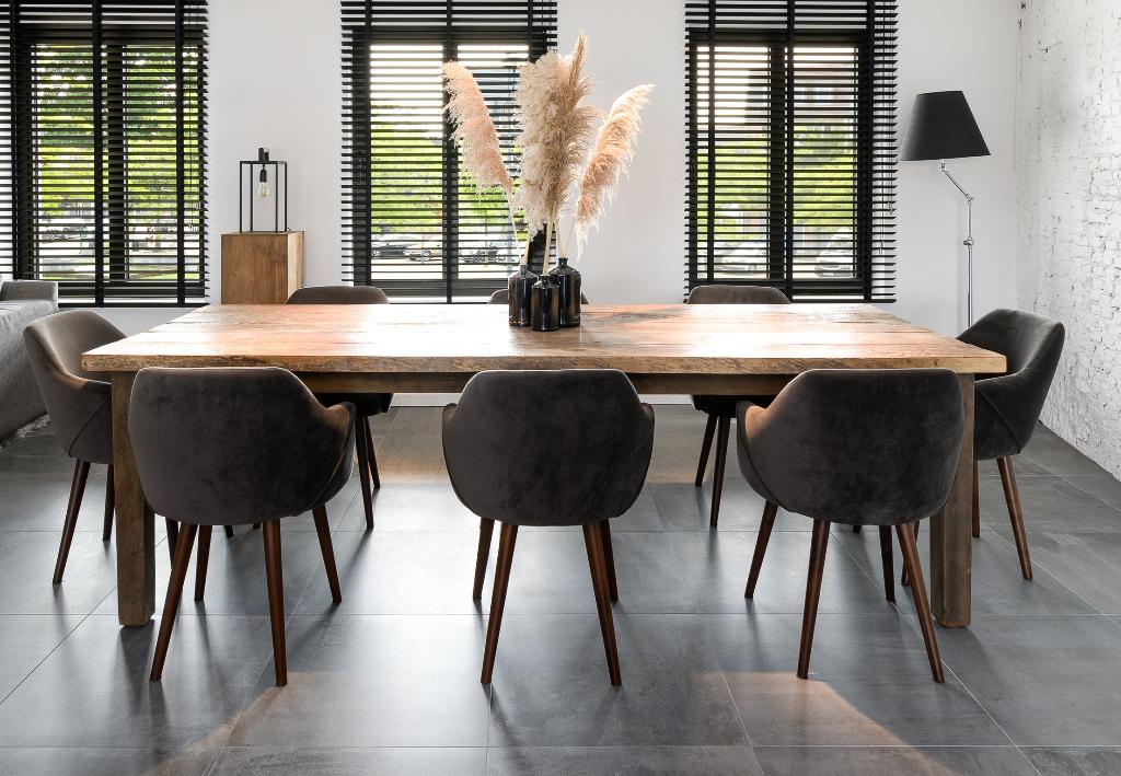 Set van 8 eetkamerstoelen, Huis en Inrichting, Stoelen, Zo goed als nieuw, Vijf, Zes of meer stoelen, Grijs, Ophalen