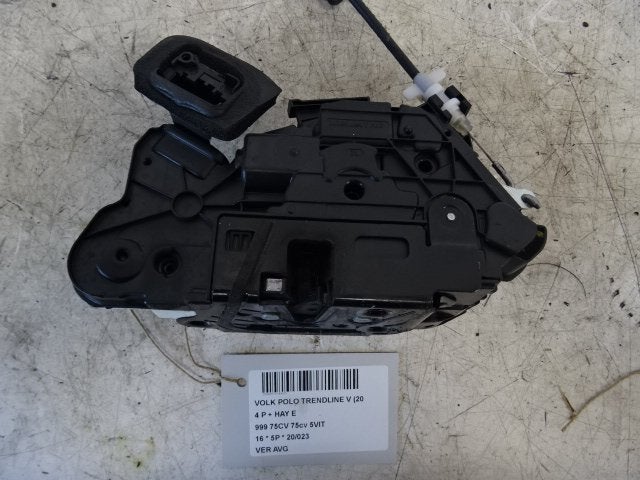 SERRURE DE PORTE AVANT GAUCHE Polo V (6R) (5K1837015E), Utilisé, Avant, Volkswagen