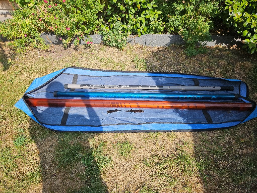 lot van 3 vaste hengels, Watersport en Boten, Hengelsport | Algemeen, Ophalen, Gebruikt, Vaste hengel