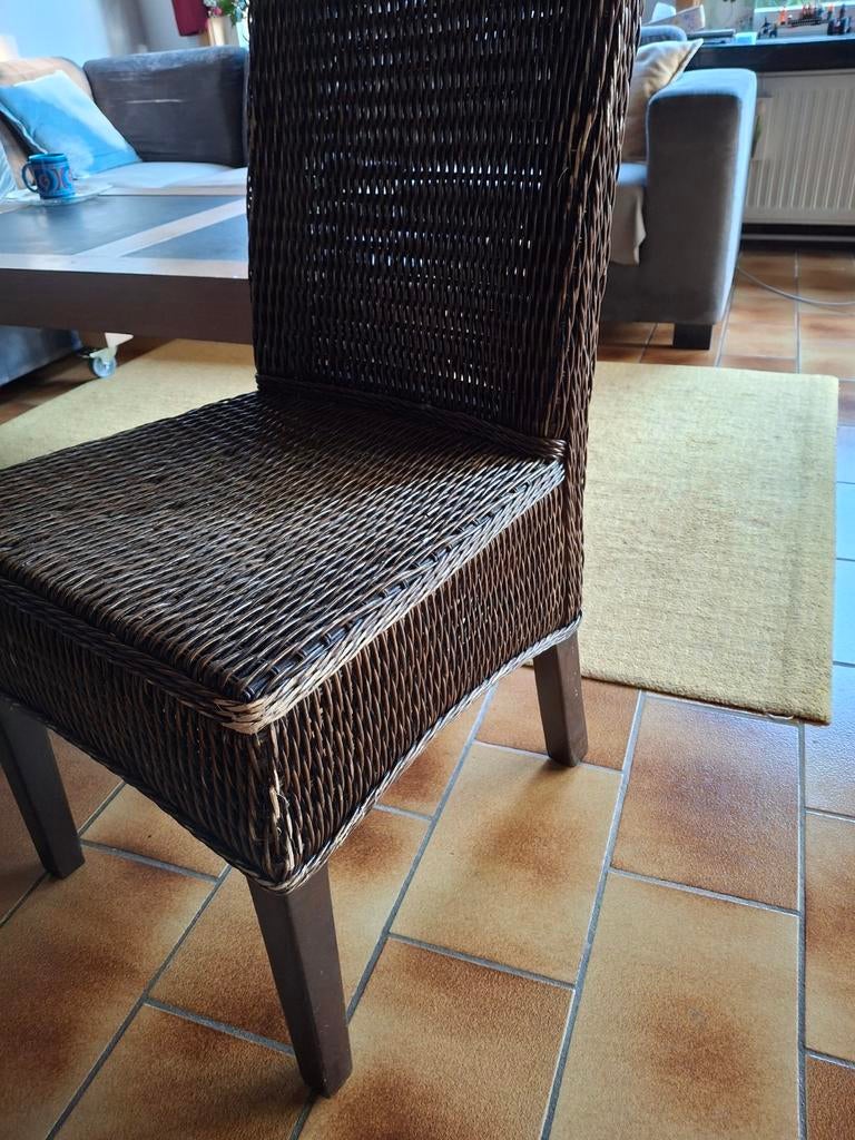 6 rotan stoelen, Ophalen of Verzenden
