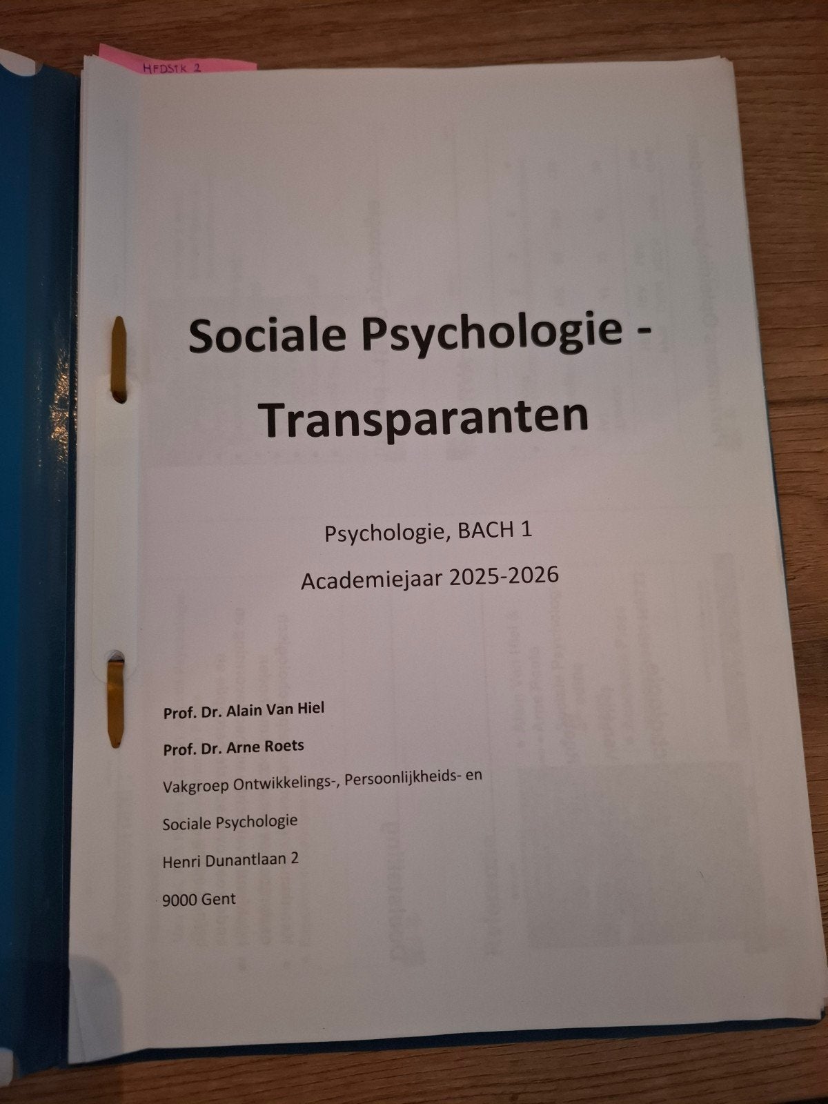 Sociale psychologie - Transparanten, Enlèvement