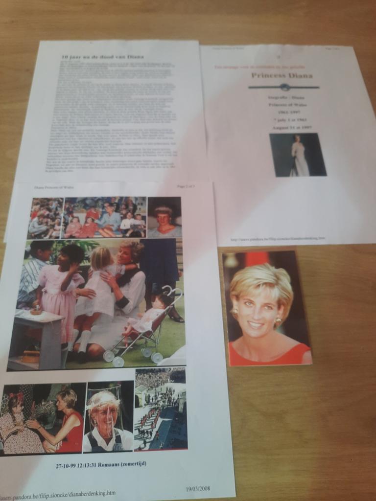 Herdenkingsprentje Princess diana, Verzamelen, Ophalen