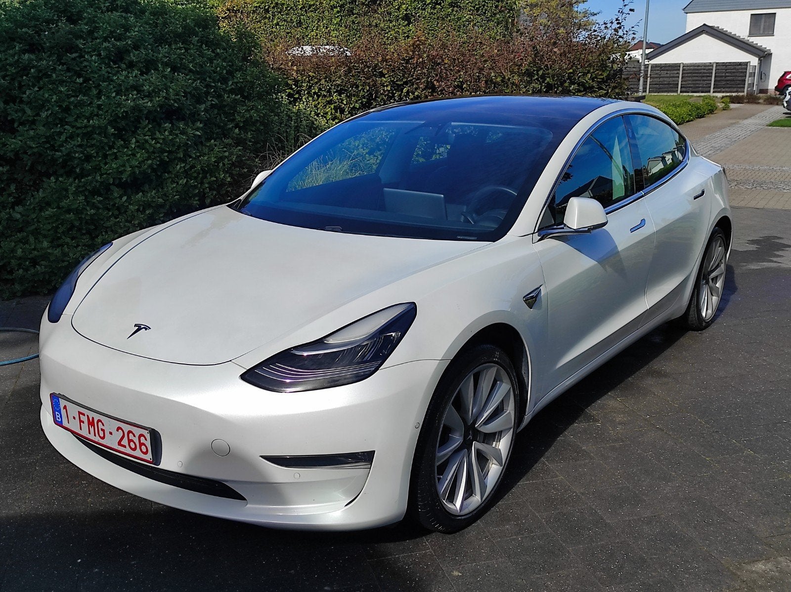Tesla model 3 dual motor AWD (long range) 75kW, Auto's, Automaat, Wit, Elektrisch, Berline