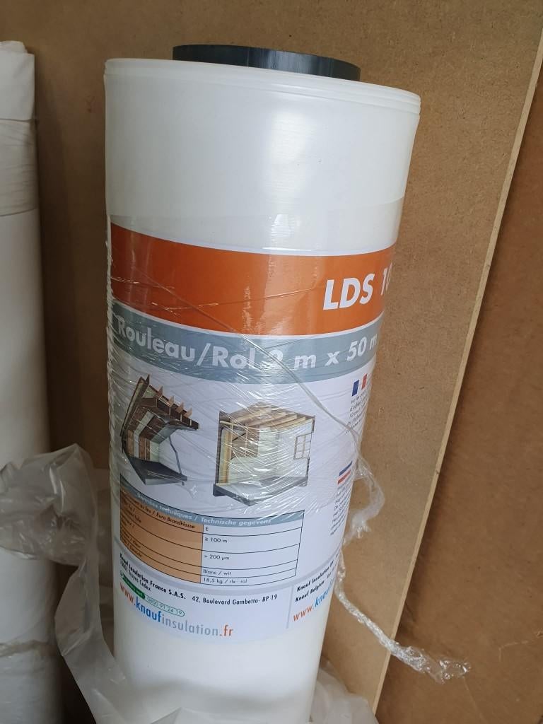 Hoogwaardig Dampscherm Knauf Insulation LDS 100 – 92 m² over, Ophalen, Nieuw